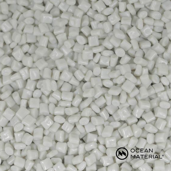 White Recycled PET Pellets – clean